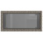 Mesa auxiliar jardín tapa vidrio ratán PE gris 58x27,5x55 cm de , Mesas de jardín - Ref: Foro24-366133, Precio: 50,63 €, Desc...