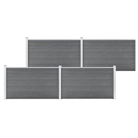 Valla de jardín de WPC gris 699x106 cm de , Paneles de vallas - Ref: Foro24-3053249, Precio: 818,53 €, Descuento: %