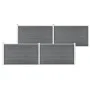 Gray WPC garden fence 699x106 cm by , fence panels - Ref: Foro24-3053249, Price: 827,24 €, Discount: %
