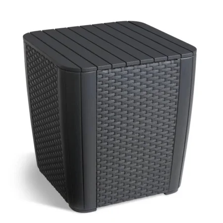 Keter Mesa auxiliar de jardín Luzon mimbre plano color grafito de , Mesas de jardín - Ref: Foro24-408949, Precio: 57,25 €, De...