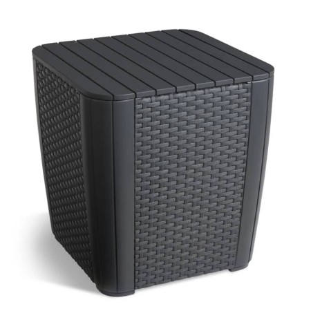 Keter Mesa auxiliar de jardín Luzon mimbre plano color grafito de , Mesas de jardín - Ref: Foro24-408949, Precio: 57,20 €, De...