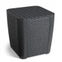 Keter Mesa auxiliar de jardín Luzon mimbre plano color grafito de , Mesas de jardín - Ref: Foro24-408949, Precio: 57,25 €, De...
