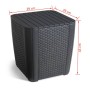 Keter Mesa auxiliar de jardín Luzon mimbre plano color grafito de , Mesas de jardín - Ref: Foro24-408949, Precio: 57,20 €, De...