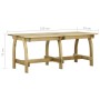 Mesa de jardín de madera de pino impregnada 220x74x75 cm de , Mesas de jardín - Ref: Foro24-318405, Precio: 230,95 €, Descuen...