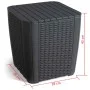 Keter Mesa auxiliar de jardín Luzon mimbre redondo color grafito de , Mesas de jardín - Ref: Foro24-420013, Precio: 52,97 €, ...
