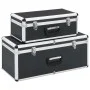 Storage boxes 2 units black aluminum by vidaXL, Toolboxes - Ref: Foro24-91851, Price: 100,38 €, Discount: %
