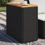 Mesa auxiliar jardín tapa madera ratán PE negro 58x27,5x55 cm de , Mesas de jardín - Ref: Foro24-365983, Precio: 56,81 €, Des...