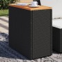 Mesa auxiliar jardín tapa madera ratán PE negro 58x27,5x55 cm de , Mesas de jardín - Ref: Foro24-365983, Precio: 53,49 €, Des...