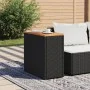 Mesa auxiliar jardín tapa madera ratán PE negro 58x27,5x55 cm de , Mesas de jardín - Ref: Foro24-365983, Precio: 56,81 €, Des...