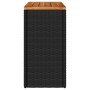 Mesa auxiliar jardín tapa madera ratán PE negro 58x27,5x55 cm de , Mesas de jardín - Ref: Foro24-365983, Precio: 53,49 €, Des...
