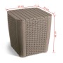Keter Mesa auxiliar de jardín Luzon mimbre redondo color capuchino de , Mesas de jardín - Ref: Foro24-408950, Precio: 52,82 €...