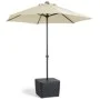 Keter Mesa auxiliar de jardín Luzon Plus con agujero sombrilla grafito de , Mesas de jardín - Ref: Foro24-428408, Precio: 90,...