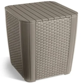Keter Mesa auxiliar de jardín Luzon mimbre plano color capuchino de , Mesas de jardín - Ref: Foro24-420012, Precio: 55,96 €, ...