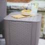 Keter Mesa auxiliar de jardín Luzon mimbre plano color capuchino de , Mesas de jardín - Ref: Foro24-420012, Precio: 55,91 €, ...