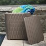 Keter Mesa auxiliar de jardín Luzon mimbre plano color capuchino de , Mesas de jardín - Ref: Foro24-420012, Precio: 55,91 €, ...