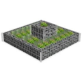 Gabionen-Pflanzkübel aus Stahl 120x120x20 cm von , Zaunpaneele - Ref: Foro24-141625, Preis: 58,59 €, Rabatt: %