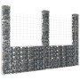 Cesta de gaviones forma de U 3 postes de hierro 260x20x200 cm de , Paneles de vallas - Ref: Foro24-151290, Precio: 141,40 €, ...