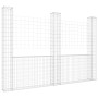 Cesta de gaviones forma de U 3 postes de hierro 260x20x200 cm de , Paneles de vallas - Ref: Foro24-151290, Precio: 141,40 €, ...