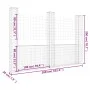 U-förmiger Gabionenkorb mit 3 Eisenpfosten 260x20x200 cm von , Zaunpaneele - Ref: Foro24-151290, Preis: 140,93 €, Rabatt: %