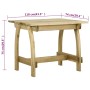 Mesa de jardín de madera de pino impregnada 110x74x75 cm de , Mesas de jardín - Ref: Foro24-318403, Precio: 140,00 €, Descuen...