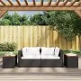 Mesas auxiliares de jardín 2 uds ratán madera negro 55x34x37cm de , Mesas de jardín - Ref: Foro24-365980, Precio: 60,45 €, De...
