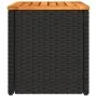 Mesas auxiliares de jardín 2 uds ratán madera negro 55x34x37cm de , Mesas de jardín - Ref: Foro24-365980, Precio: 60,45 €, De...