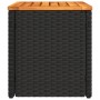 Mesas auxiliares de jardín 2 uds ratán madera negro 55x34x37cm de , Mesas de jardín - Ref: Foro24-365980, Precio: 57,68 €, De...