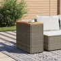 Mesa auxiliar jardín tapa madera ratán PE gris 58x27,5x55 cm de , Mesas de jardín - Ref: Foro24-366134, Precio: 50,18 €, Desc...