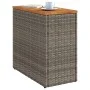 Mesa auxiliar jardín tapa madera ratán PE gris 58x27,5x55 cm de , Mesas de jardín - Ref: Foro24-366134, Precio: 50,18 €, Desc...