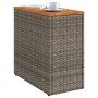 Mesa auxiliar jardín tapa madera ratán PE gris 58x27,5x55 cm de , Mesas de jardín - Ref: Foro24-366134, Precio: 49,39 €, Desc...