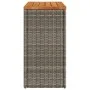 Mesa auxiliar jardín tapa madera ratán PE gris 58x27,5x55 cm de , Mesas de jardín - Ref: Foro24-366134, Precio: 50,18 €, Desc...