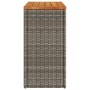 Mesa auxiliar jardín tapa madera ratán PE gris 58x27,5x55 cm de , Mesas de jardín - Ref: Foro24-366134, Precio: 49,39 €, Desc...