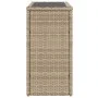Mesa auxiliar jardín tapa vidrio ratán PE beige 58x27,5x55 cm de , Mesas de jardín - Ref: Foro24-366071, Precio: 73,70 €, Des...
