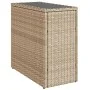 Mesa auxiliar jardín tapa vidrio ratán PE beige 58x27,5x55 cm de , Mesas de jardín - Ref: Foro24-366071, Precio: 73,70 €, Des...