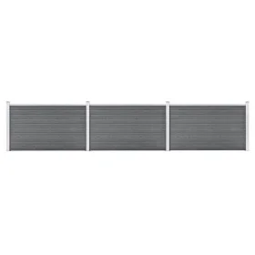 Valla de jardín de WPC gris 526x106 cm de , Paneles de vallas - Ref: Foro24-3053248, Precio: 616,01 €, Descuento: %