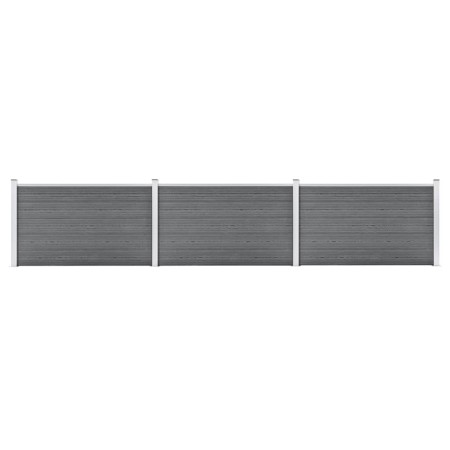 Valla de jardín de WPC gris 526x106 cm de , Paneles de vallas - Ref: Foro24-3053248, Precio: 628,86 €, Descuento: %