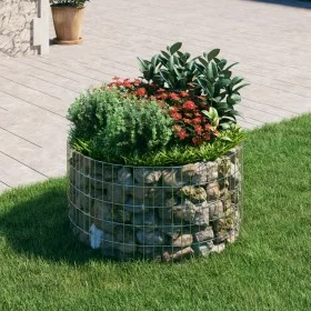 Circular galvanized steel gabion post Ø100x50 cm by , fence panels - Ref: Foro24-152017, Price: 47,58 €, Discount: %