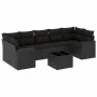 Set de sofás de jardín 8 piezas y cojines ratán sintético negro by , Garden sets - Ref: Foro24-3218725, Price: 551,28 €, Disc...