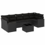 Set de sofás de jardín 8 piezas y cojines ratán sintético negro de , Conjuntos de jardín - Ref: Foro24-3218725, Precio: 526,1...