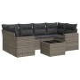Set de sofás de jardín 7 piezas con cojines ratán PE gris de , Conjuntos de jardín - Ref: Foro24-3218710, Precio: 419,89 €, D...