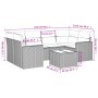 Set de sofás de jardín 7 piezas con cojines ratán PE gris de , Conjuntos de jardín - Ref: Foro24-3218710, Precio: 419,89 €, D...