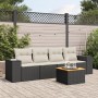 Set de muebles de jardín 5 pzas y cojines ratán sintético negro de , Conjuntos de jardín - Ref: Foro24-3225321, Precio: 291,2...