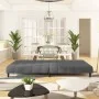 Zweiplätziges Schlafsofa aus dunkelgrauem Samtstoff von , Sofas - Ref: Foro24-375764, Preis: 244,30 €, Rabatt: %