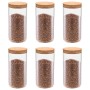 Tarros de almacenaje con tapa de corcho 6 unidades 1400 ml de vidaXL, Botes de galletas - Ref: Foro24-50841, Precio: 43,45 €,...