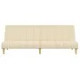 Sofá cama de 2 plazas tela color crema de , Sofás - Ref: Foro24-375829, Precio: 233,72 €, Descuento: %