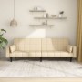 Sofá cama de 2 plazas con dos almohadas tela color crema de , Sofás - Ref: Foro24-375836, Precio: 286,27 €, Descuento: %