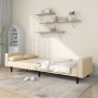 Sofá cama de 2 plazas con dos almohadas tela color crema de , Sofás - Ref: Foro24-375836, Precio: 286,27 €, Descuento: %