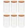 Tarros de almacenaje con tapa de corcho 6 unidades 1400 ml de vidaXL, Botes de galletas - Ref: Foro24-50841, Precio: 43,45 €,...