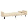 Sofá cama de 2 plazas con dos almohadas tela color crema de , Sofás - Ref: Foro24-375836, Precio: 286,27 €, Descuento: %
