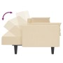 Sofá cama de 2 plazas con dos almohadas tela color crema de , Sofás - Ref: Foro24-375836, Precio: 286,27 €, Descuento: %